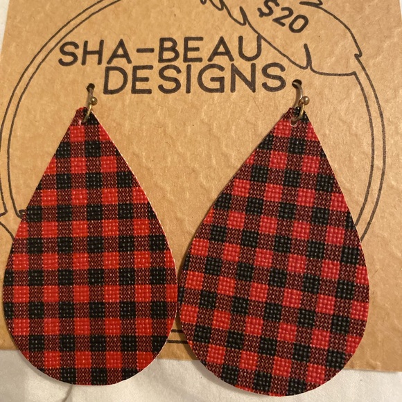 New leather earrings set of 4 - Picture 6 of 6